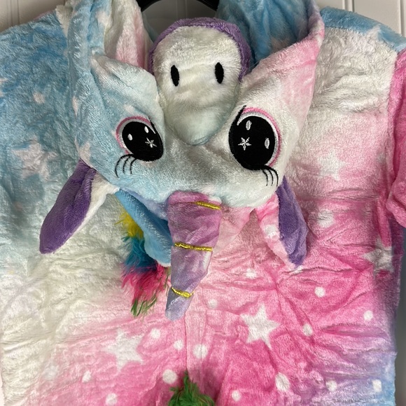 Girls Unicorn Pajamas Onesie Size 100 (US 2T - 4T - Picture 3 of 5